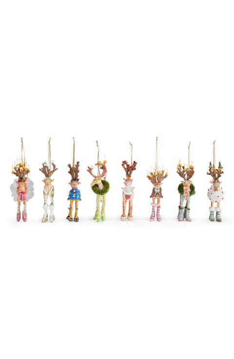 Dash Away 8-Piece Reindeer Ornament Set