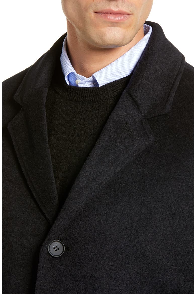 Regular Fit Stretch Wool Coat, Alternate, color, NAVY