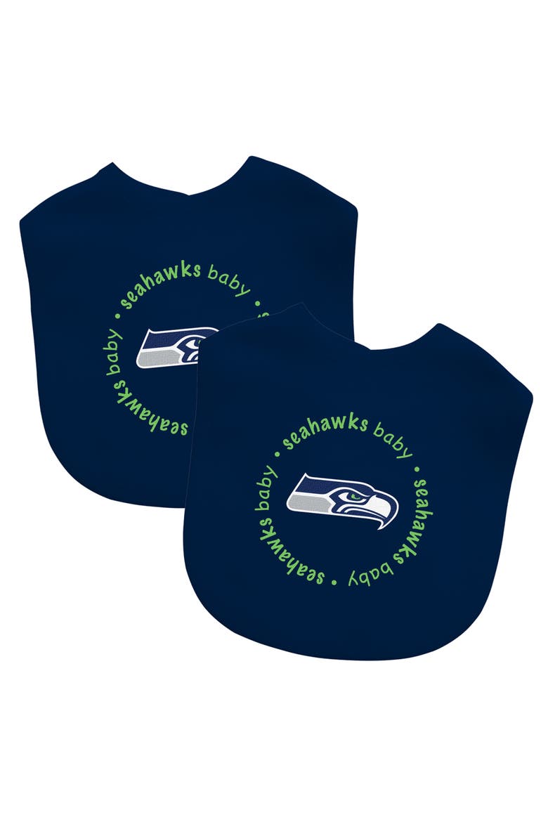 Seattle Seahawks - Baby Bibs 2-Pack, Main, color, Navy