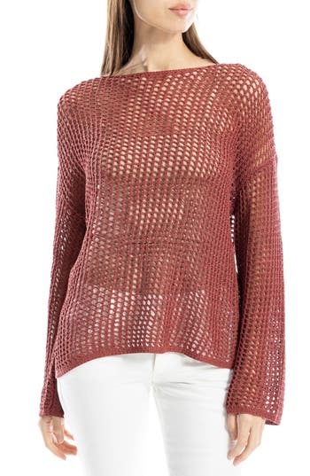 MAX STUDIO MAX STUDIO OVERSIZE OPEN KNIT SWEATER