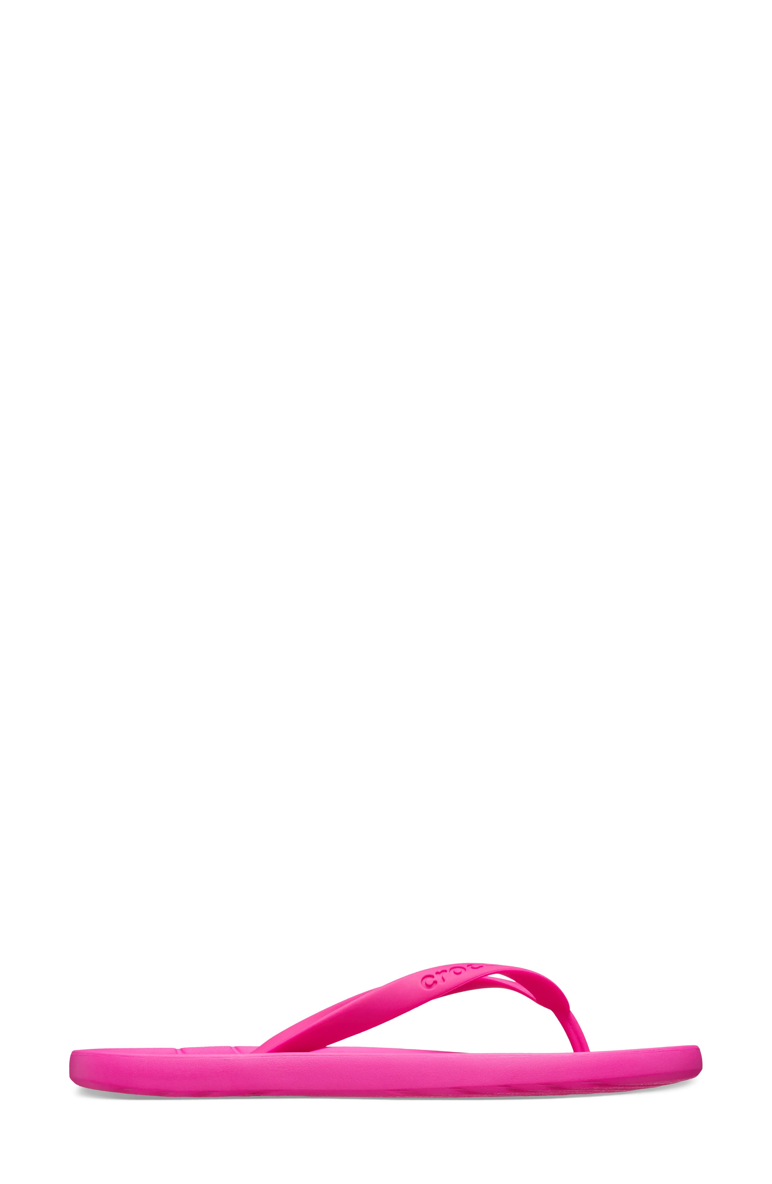 CROCS Gender Inclusive Flip Flop Sandal, Alternate, color, Pink Crush