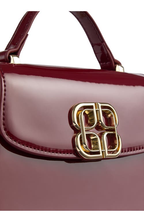Lk Bennett Annabelle Grab Leather Top Handle Bag In Burgundy