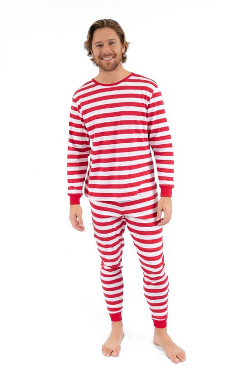 Men's Cotton Striped Matching Family Holiday Pajamas