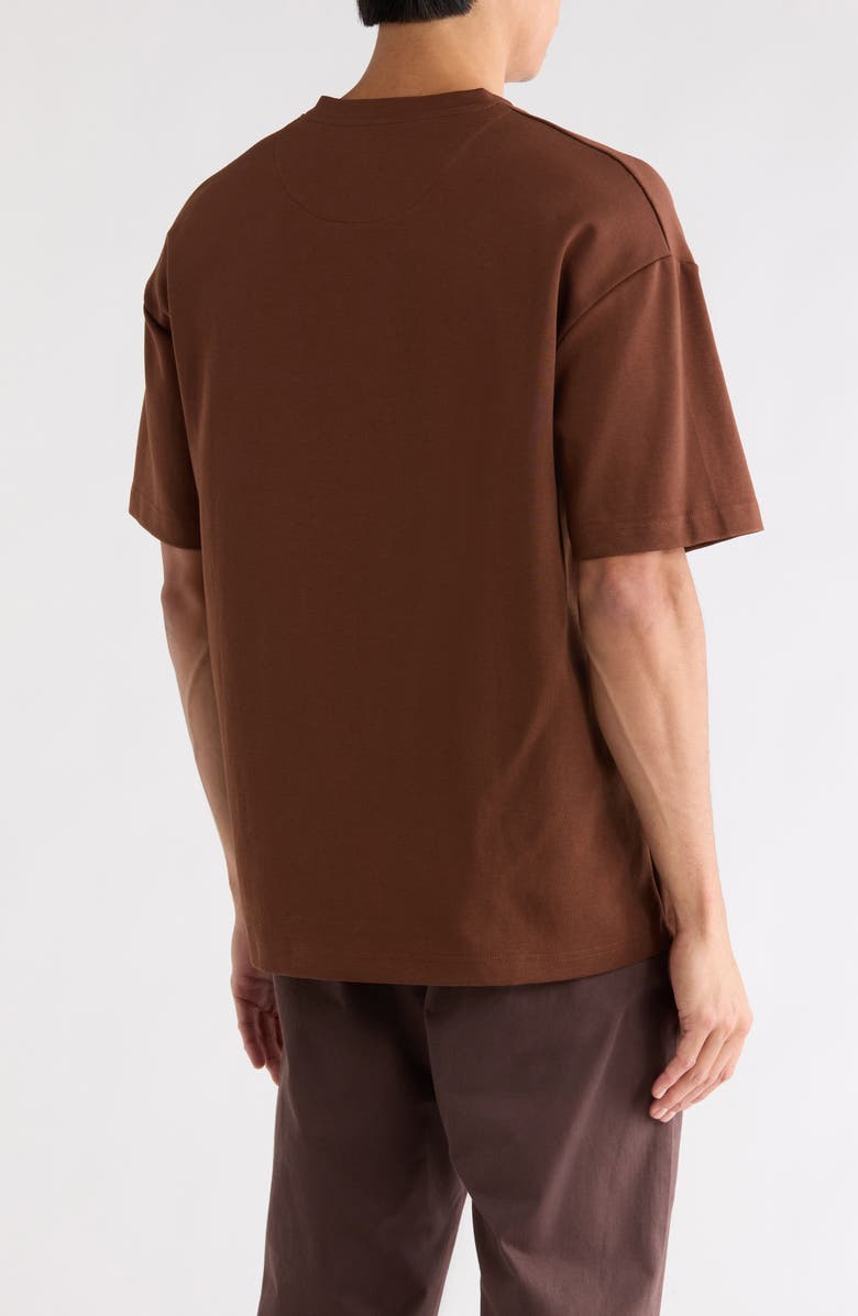 DENIM AND FLOWER Medium Weight Stretch Cotton T-Shirt, Alternate, color, Rust