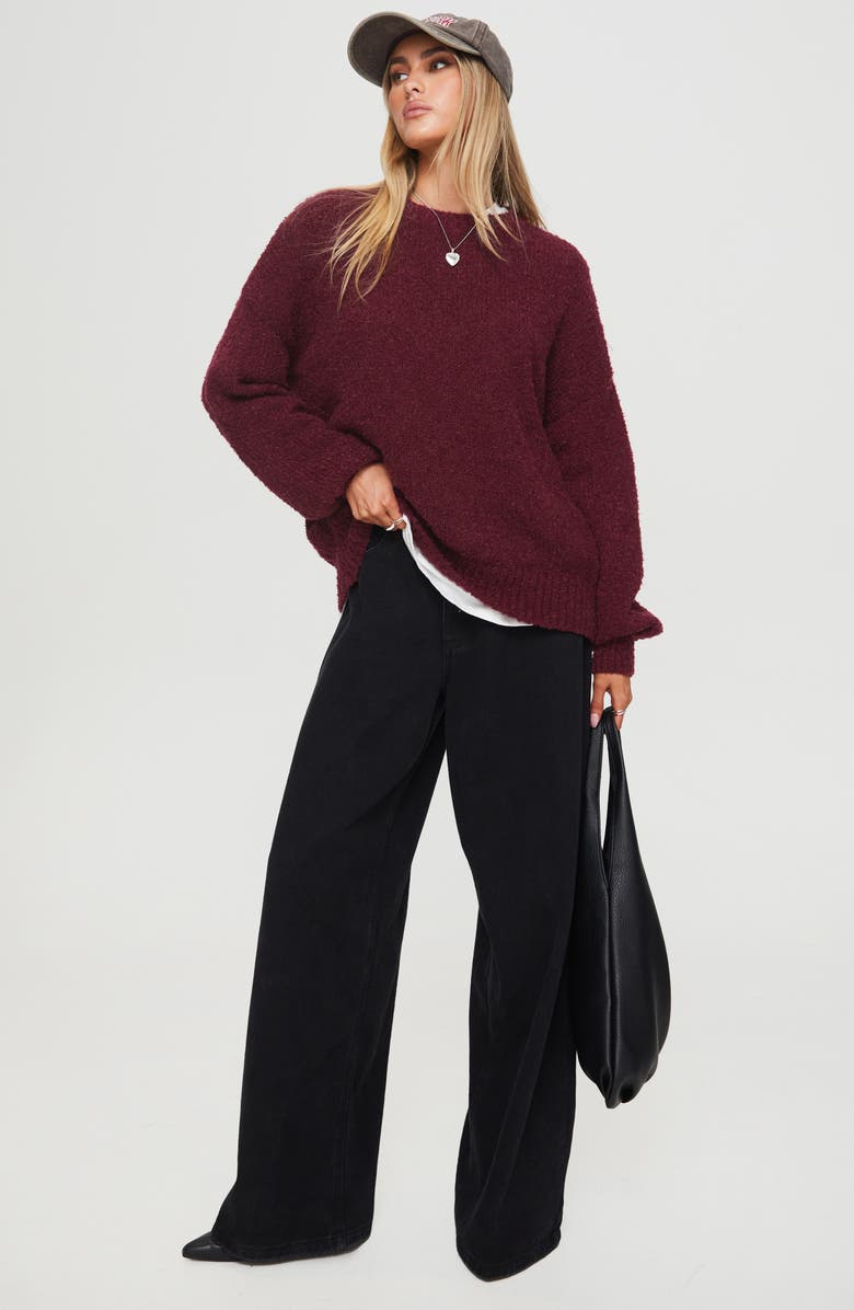 Princess Polly Niomie Oversize Crewneck Sweater, Alternate, color, 