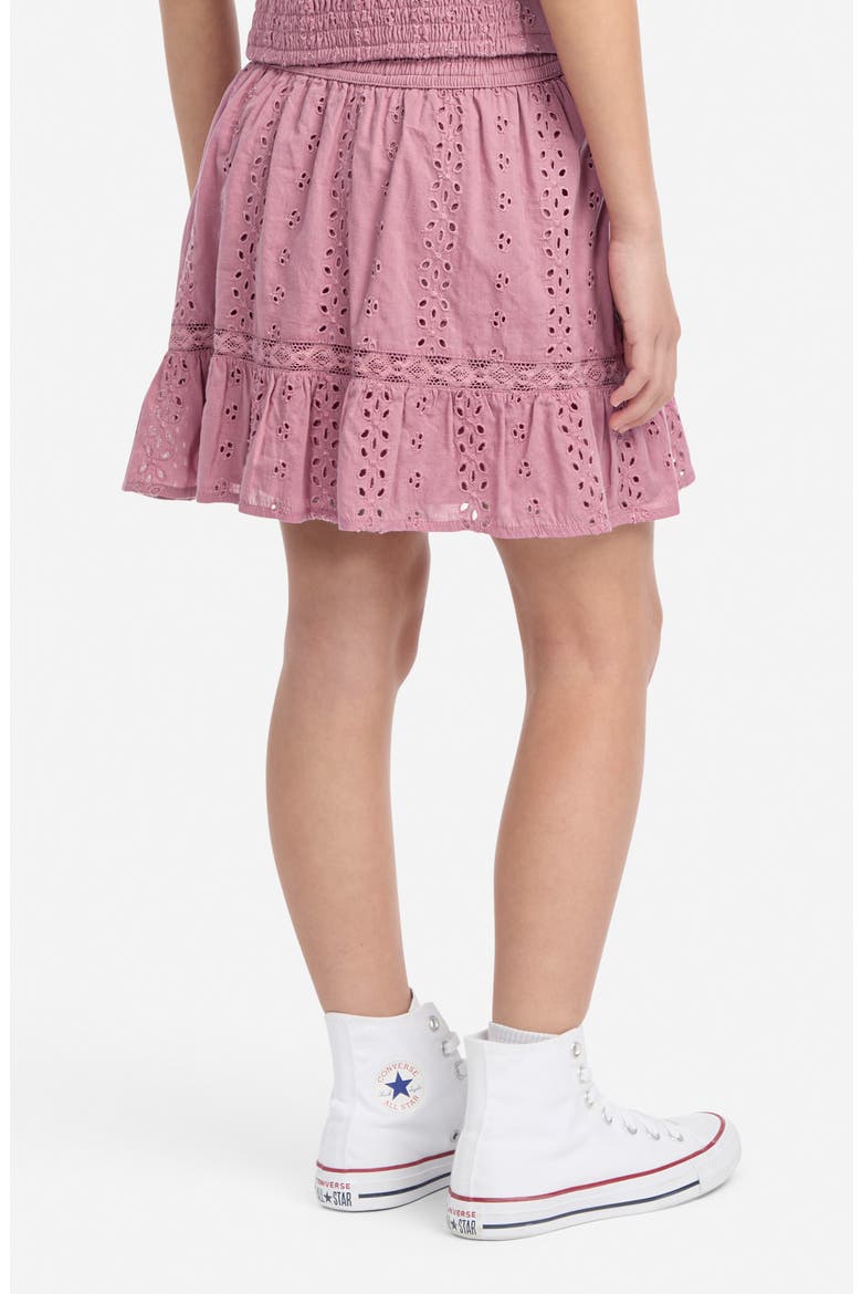 Kids' Cotton Eyelet Skort, Alternate, color, ROSE
