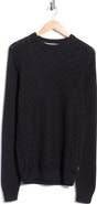 SOUL OF LONDON Textured Cable Knit Cotton Crewneck Sweater