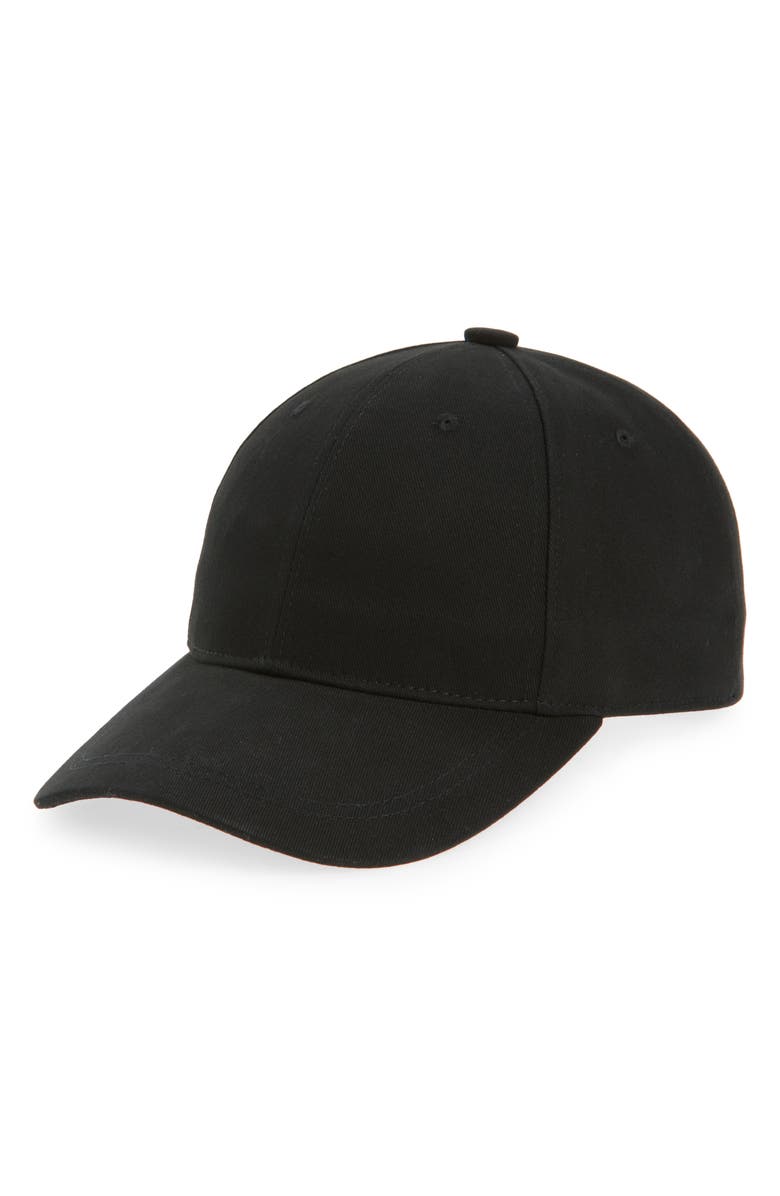 Vince Solid Twill Adjustable Baseball Cap, Main, color, Black