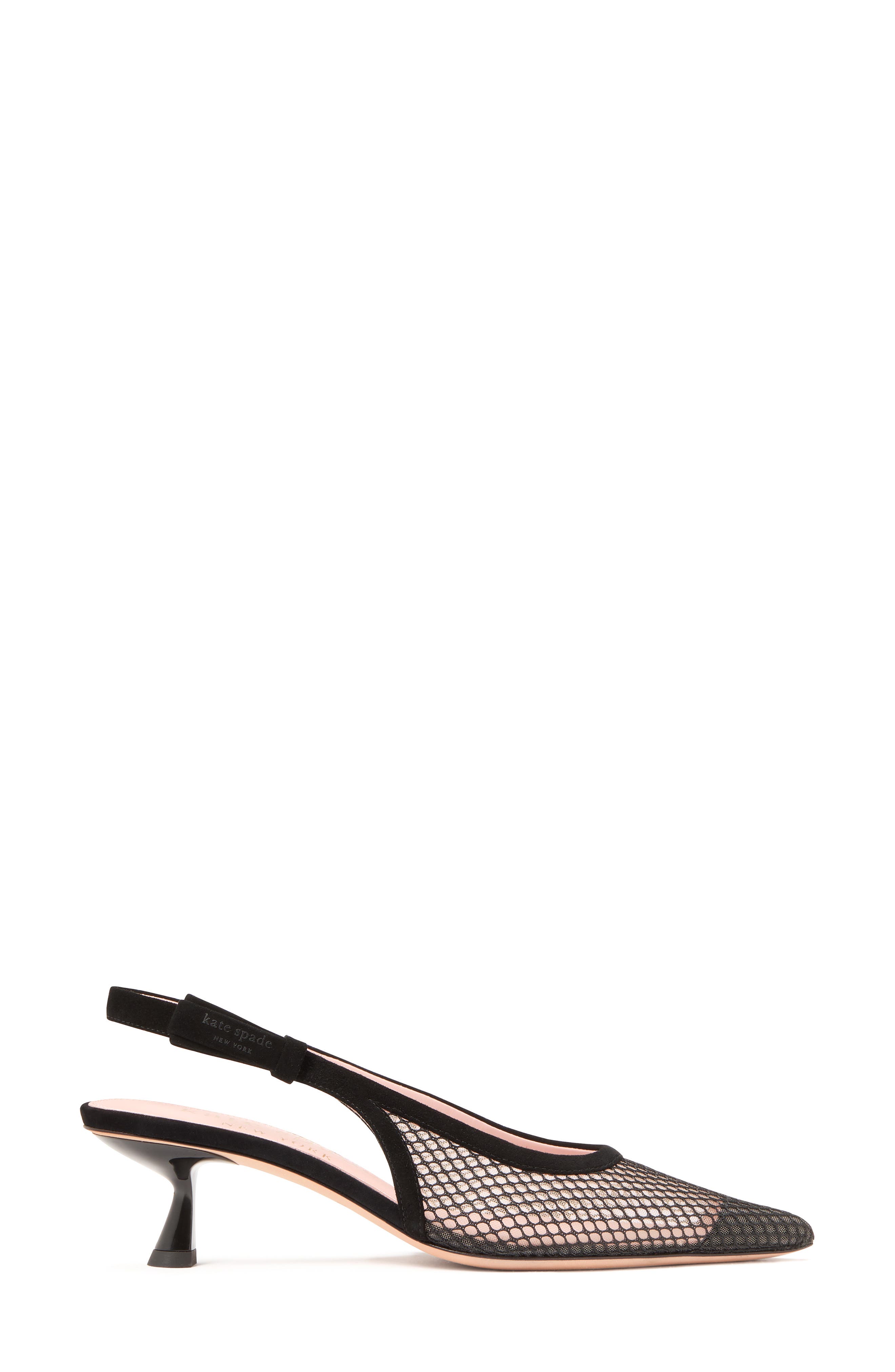 Kate Spade New York riley slingback cap toe kitten heel pump, Alternate, color, 