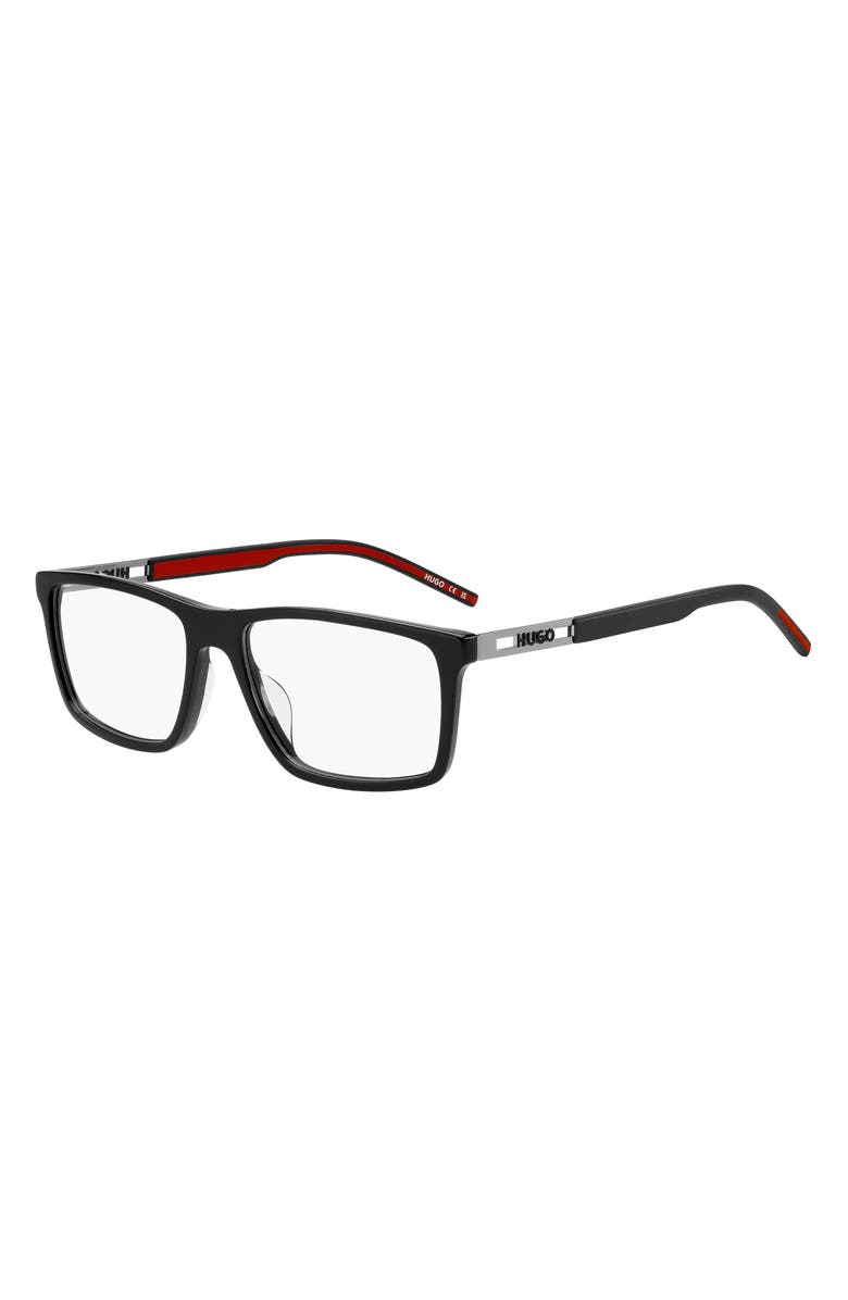 HUGO 55mm Rectangular Optical Glasses, Alternate, color, 