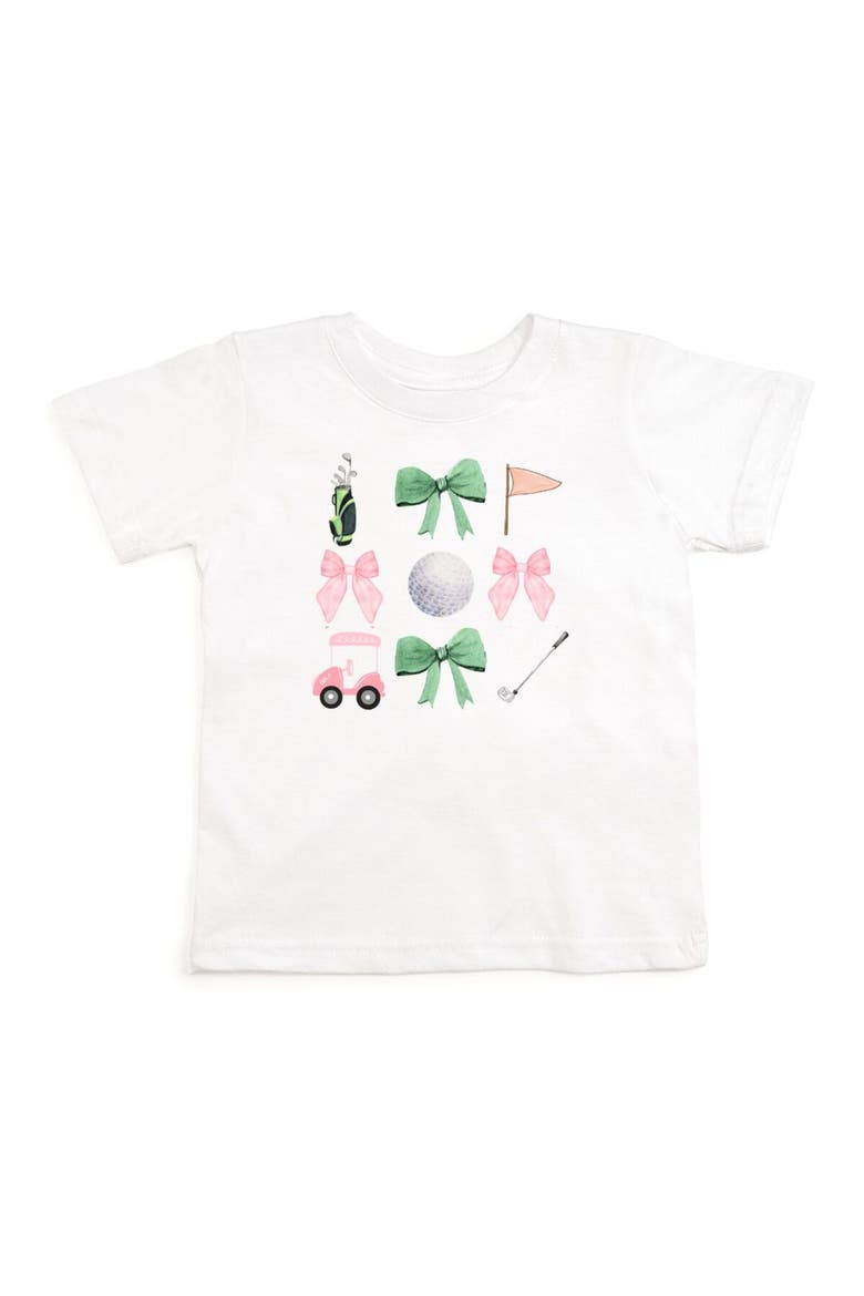 Bow Golf Girl Short Sleeve T-Shirt, Main, color, White