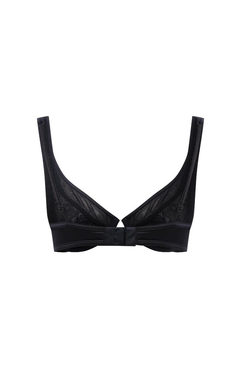 House Of Silk Dakota Tulle Bra, Alternate, color, Black