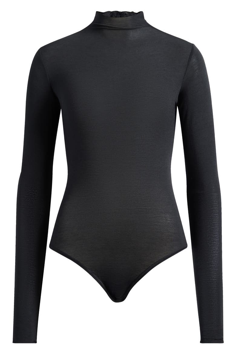 Long Sleeve Turtleneck Bodysuit, Alternate, color, ONYX