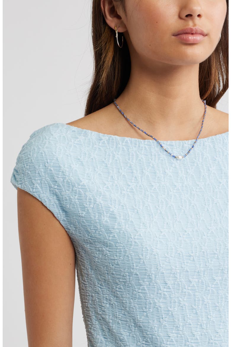 Off the Shoulder Lace Knit Top, Alternate, color, BLUE SKYRIDE