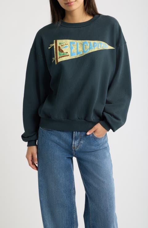 El Capitan Flag Oversized Graphic Sweatshirt