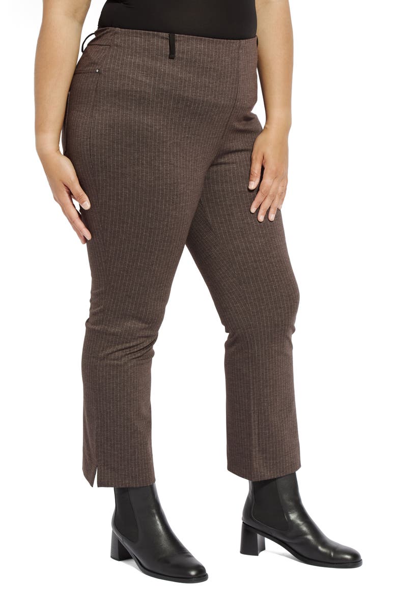 Pinstripe Pull-On Baby Bootcut Ankle Ponte Pants, Alternate, color, HAIRLINE STRIPE