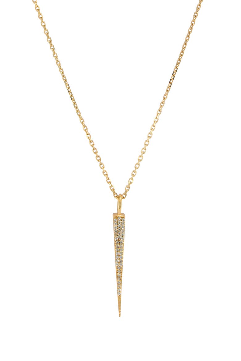 'Lillian' Pavé Pendant Necklace, Alternate, color, GOLD/ CLEAR