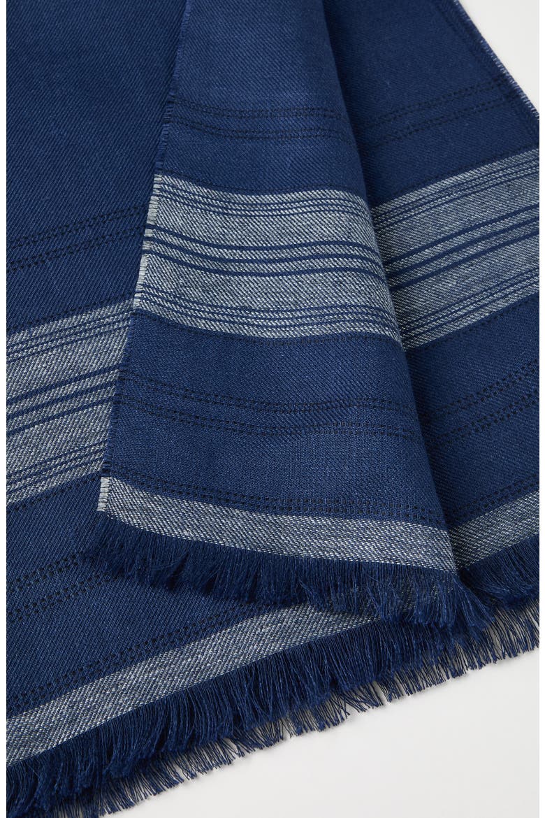 Linen scarf, Alternate, color, Royale Blue