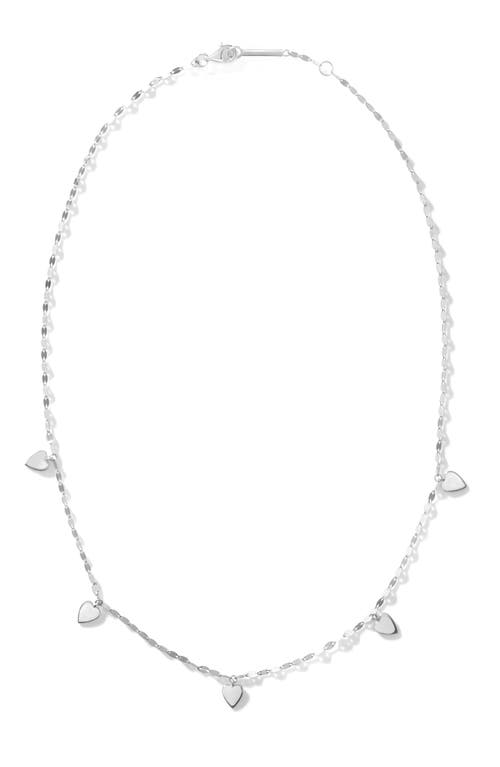 Lana Mini Heart Charm Necklace In Metallic