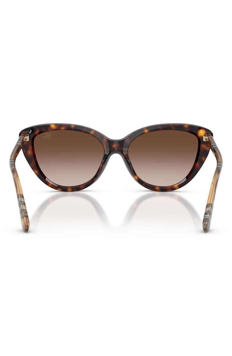 Burberry 55mm Cat Eye Sunglasses, Alternate, color, Dark Havana / Brown Gradient