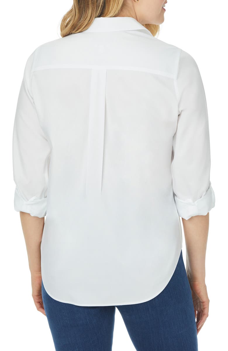 Foxcroft Charlie Roll Tab Non-Iron Cotton Button-Up Shirt, Alternate, color, 
