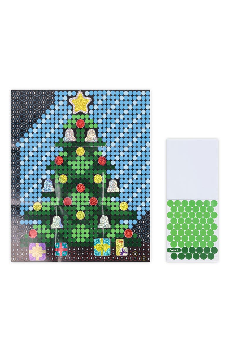 Little Yellow Bicycle Christmas Countdown Sticker Art Poster Kit, Alternate, color, Multicolored