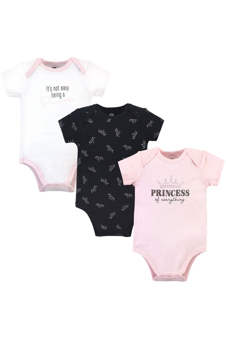 Triple Pack of Soft Cotton Bodysuits, Main, color, Pink Princess