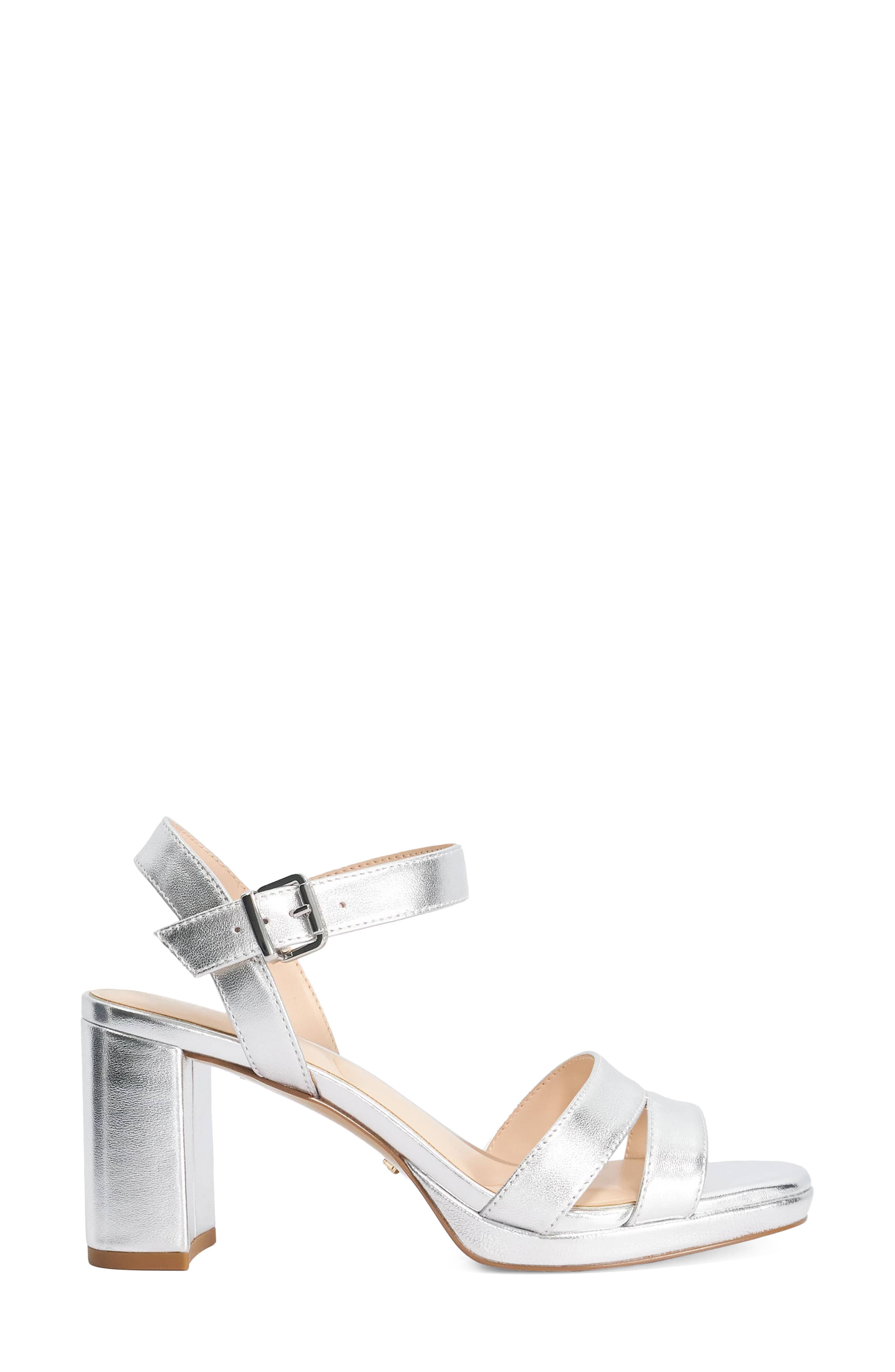 Manifesting Platform Sandal, Alternate, color, SILVER
