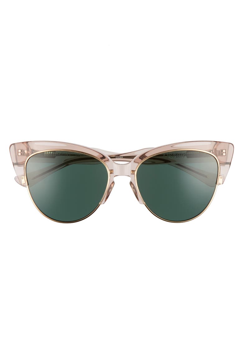 Dafni 56mm Gradient Cat Eye Sunglasses, Alternate, color, MAUVE CLEAR/ OLIVE
