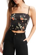 Bardot Sansa Floral Satin Crop Camisole
