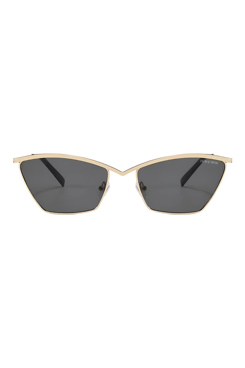 Devon 57mm Polarized Cat-Eye Sunglasses, Main, color, GOLD / BLACK