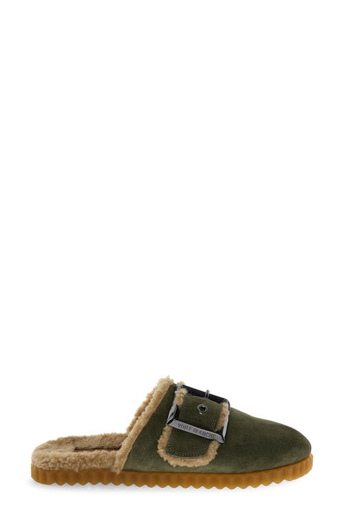 Voile Blanche Fredrik Faux Shearling Mule In Green