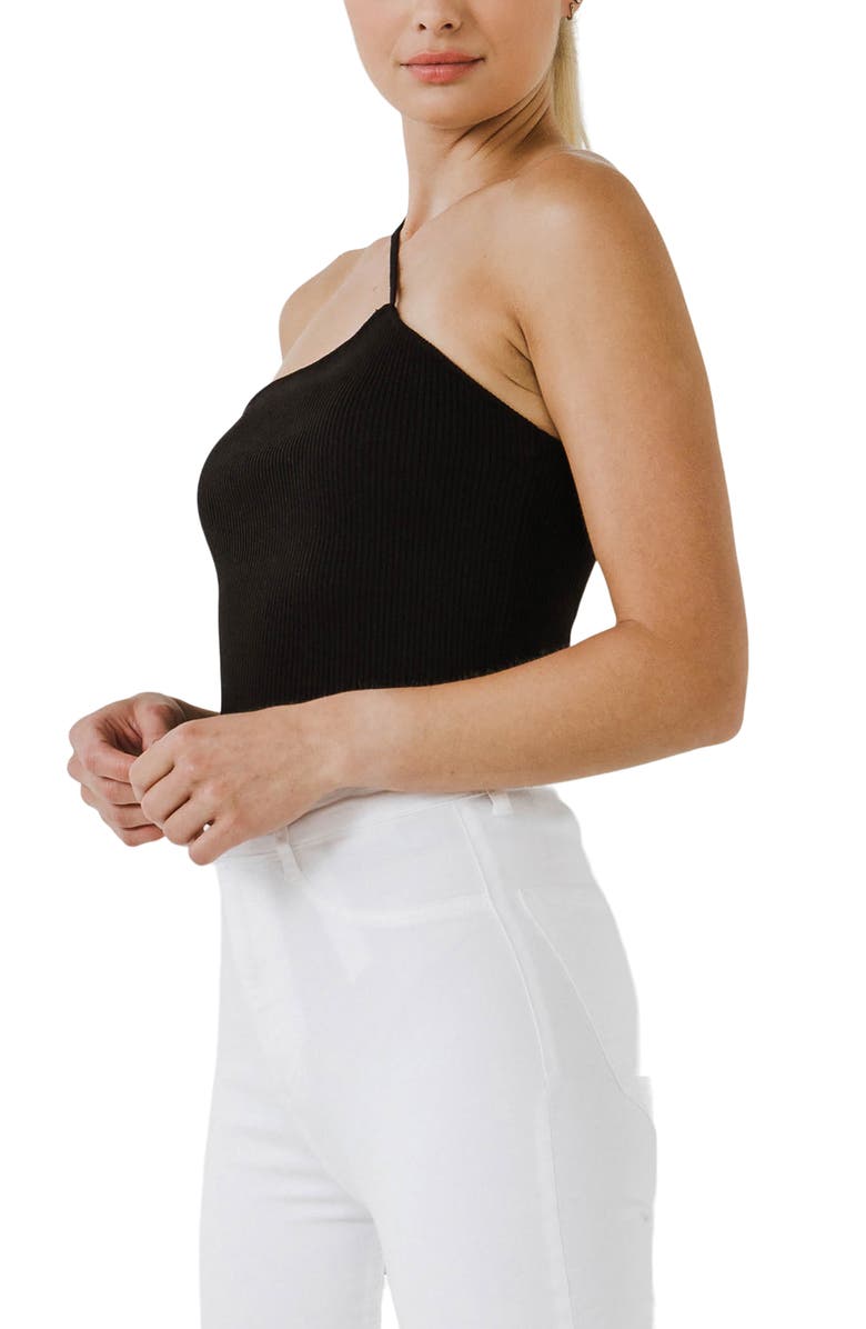 Grey Lab One-Shoulder Knit Tank, Alternate, color, 