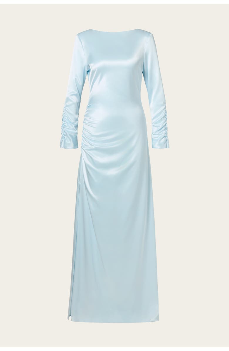 Malina Luisa Ruched Long Sleeve Maxi Dress, Alternate, color, Icy Blue