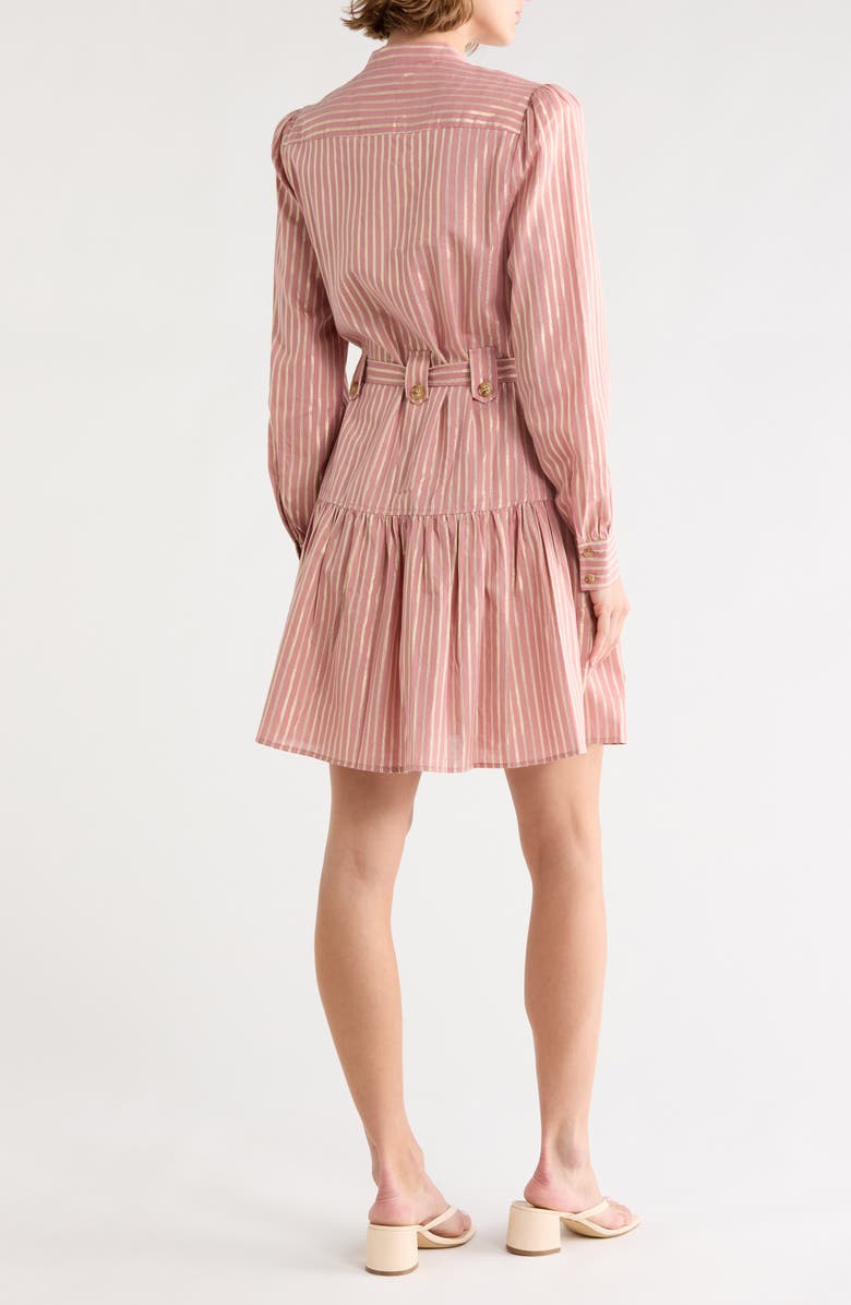 Derek Lam 10 Crosby Kayla Utility Mini Shirtdress, Alternate, color, Rosewood/ Gold