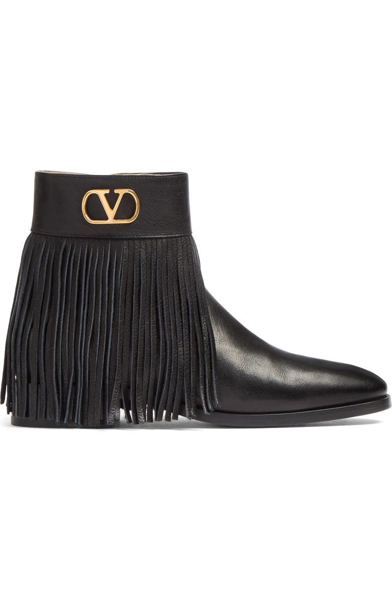 Valentino Garavani Pat Buffalo Ankle Boot, Alternate, color, Nero