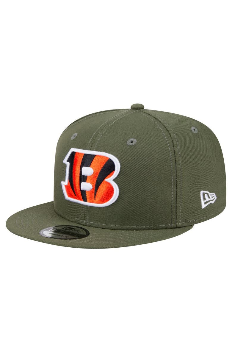 New Era Men's New Era  Olive Cincinnati Bengals Main 9FIFTY Snapback Hat, Main, color, Olive