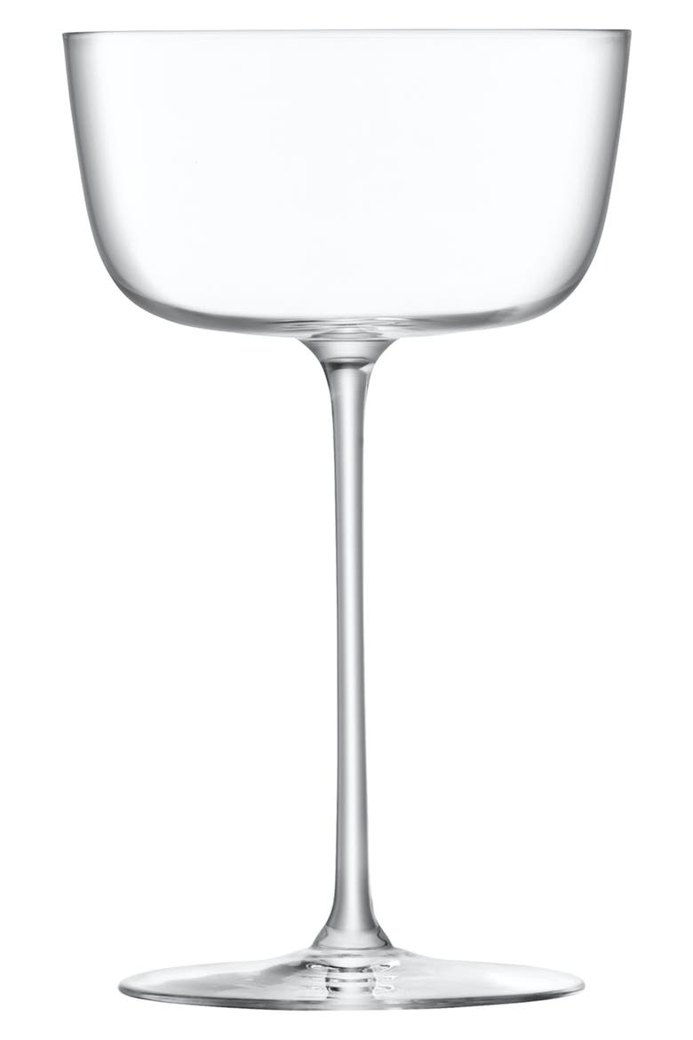 Borough Set of 4 Cocktail Saucers, Main, color, CLEAR