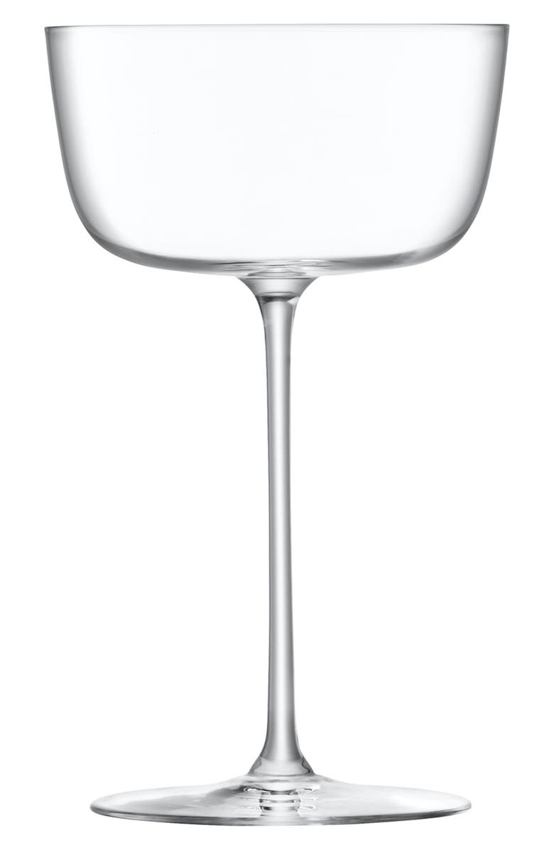 LSA Borough Set of 4 Cocktail Saucers, Main, color, Clear