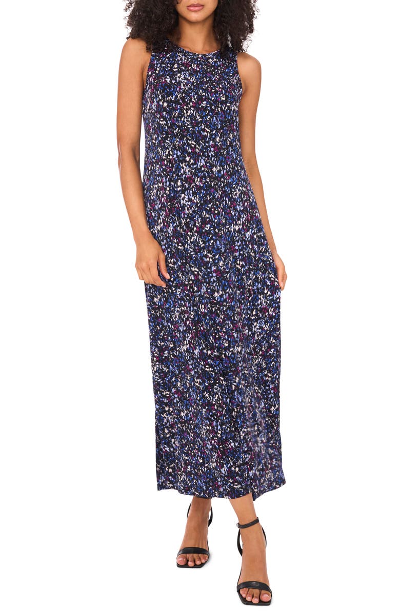 Vince Camuto Abstract Print Sleeveless Midi Dress, Main, color, 