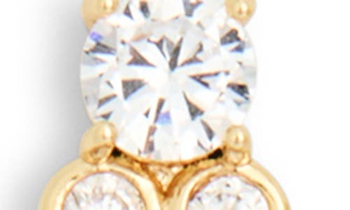 Nordstrom Rack 6pr Cz Huggie Pave Bar Ear Set In Clear- Gold