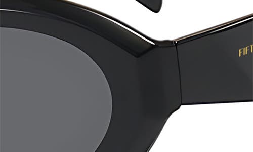 Fifth & Ninth Leona 54mm Polarized Oval Sunglasses In Black