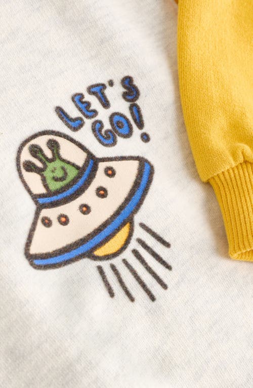 Next Kids' Colorblock Ufo Graphic Sweatshirt In Grey
