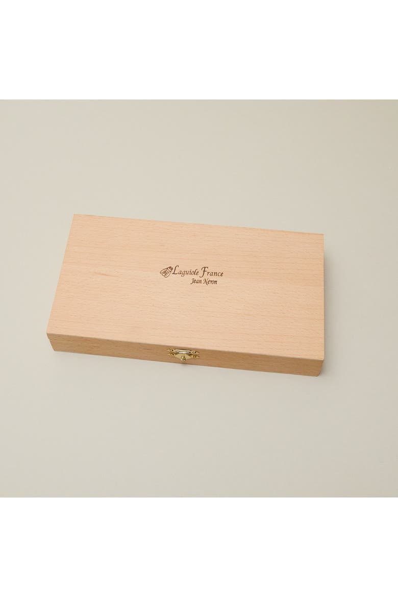 6 Piece Steak Knife Set, Platine Marble in Wood Presentation Box, Alternate, color, Black