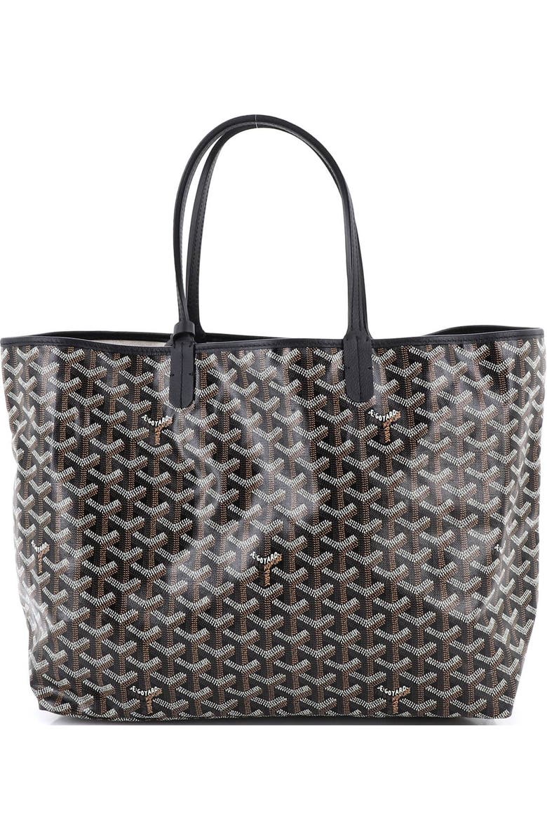 Pre-Owned Goyard Saint Louis Tote Coated Canvas PM, Main, color, Black
