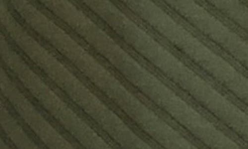 Ookie & Lala Linear Knit Moto Jacket In Green