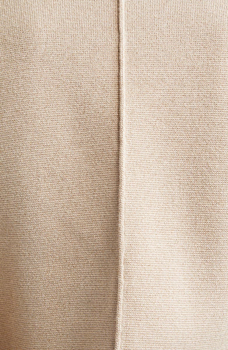 L'AGENCE Sofia Metallic Knit Blazer, Alternate, color, Pale Khaki/ Gold