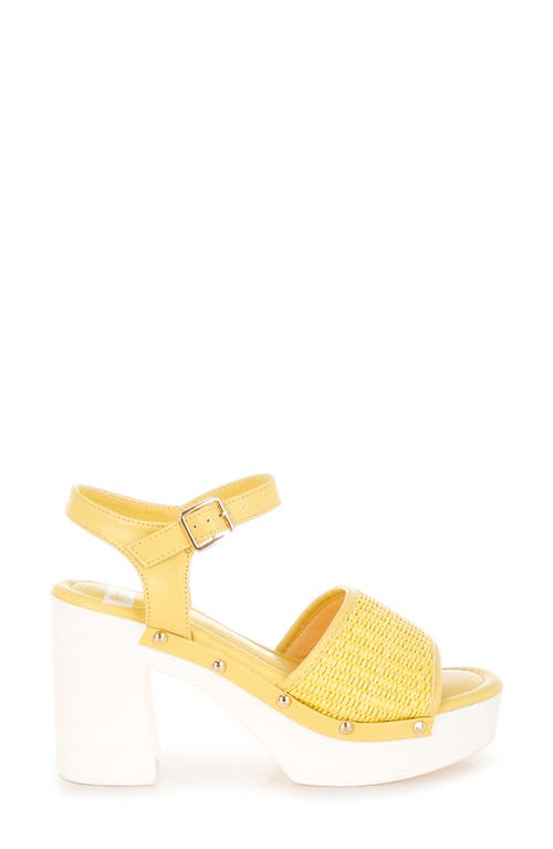 Rag & Co Mazaro Platform Sandal In Yellow