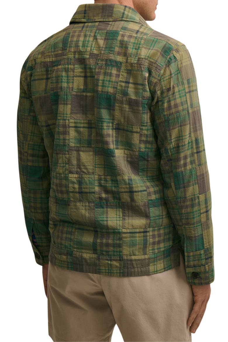Patchwork Cotton Shirt Jacket, Alternate, color, OLIVE MADRAS PATCHWORK