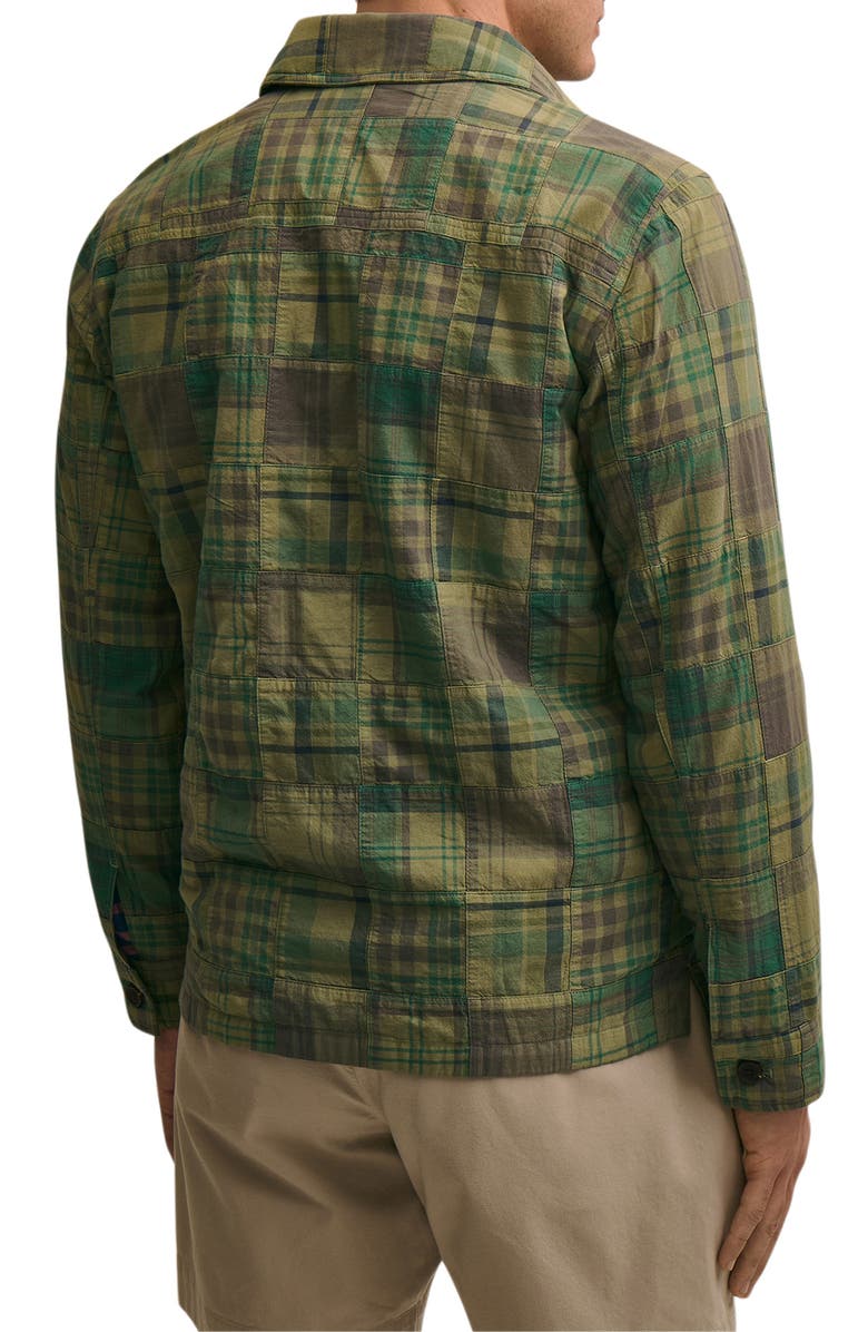 Brooks Brothers Patchwork Cotton Shirt Jacket, Alternate, color, Olive Madras Patchwork